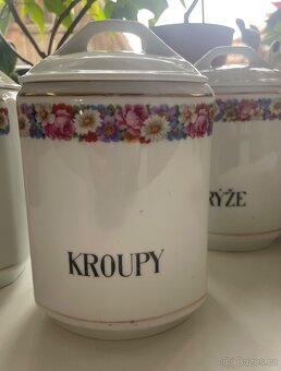 5 velkých porcelánových dóz na potraviny - 3