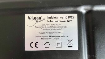 Indukční vařič Vigan Mammoth IV2Z – 2 parcely, 3500W - 3
