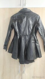 Asymetrická kožená bunda křivák - 3