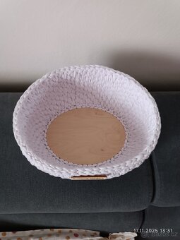 Ručně vyráběný bílý košík na prodej - 3