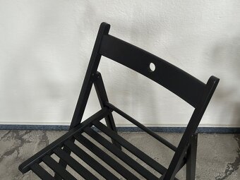 IKEA Frösvi skládací židle černá dřevěná - 3