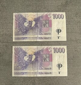 Bankovka 1000 Kč s přítiskem ČNB 30 let - 3