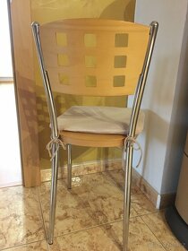 židle buk a chrom 8 ks - 3