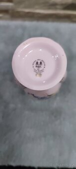 Růžový porcelán,vázička,Chodov - 3