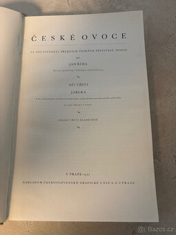 Kniha ČESKÉ OVOCE, díl 3, jablka, Jan Říha 1937 - 3