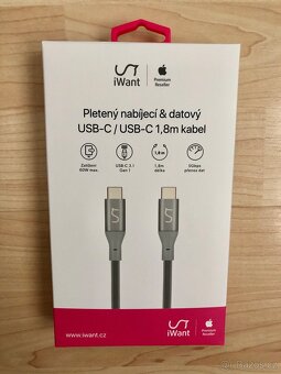 iWant USB-C pletený datový/nabíjecí kabel 1,8m - 3