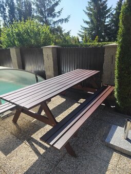Zahradní sestava PIKNIK dřevěná 220 cm - 3