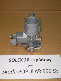Karburátor Solex 26 po repasi - Škoda Popular, Rapid, Walter - 3