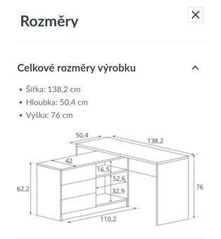 Rohový pracovní stůl - 3