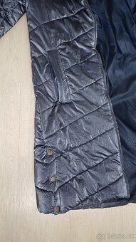 Dlouhý zimní prošívaný kabát/ bunda - 3