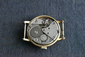 Zlacené dámské hodinky PRIM 17 jewels s datumovkou, řemínkem - 3