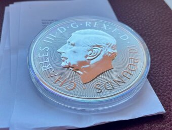 👑 Stříbrná mince 10 Oz The Tudor Beasts Greyhound - 3