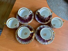 Sada retro hrnků s podšálky - 3