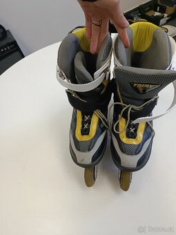 Truly inline brusle – velikost 45, rám hliník, ložiska ABEC - 3