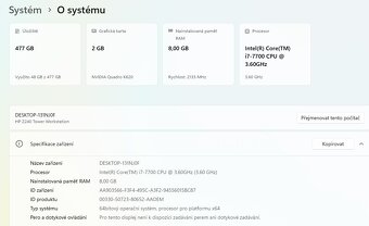 HP Z240 Workstation,i7-7700,WIN 11,RAM 8GB,SSD 512GB,Quadro - 3