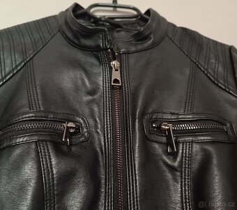 Dámská černá kož. bunda VERO MODA velikost XS - 3