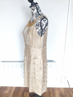 Zlaté společenské šaty vel. 40/42 - 3