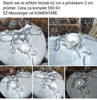 Staré stříbrné šperky viz fota. Ceny viz fota. - 3
