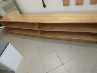 Botník-lavice+zrcadlo kvalitní dřevo ještě. - 3