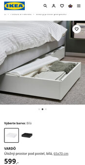 Úložný prostor pod postel IKEA VARDÖ - s kolečky - 3