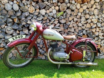Jawa Pérák 250 po GO motoru s doklady 1951 - 3