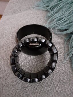 Černý náramek Time Out 2ks - 3