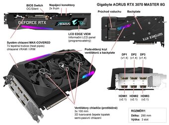GIGABYTE AORUS GeForce RTX 3070 MASTER 8G - 3