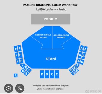 Imagine dragons: Praha Loom world tour 11.6.2025 sezení - 3