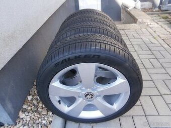 LETNÍ ALU KOLA 5 X 112 225 45 17 PNEU NOVÉ - 3