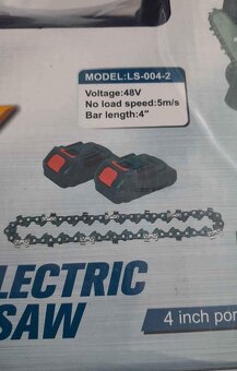 Mini řetězová pila Akumulátorová, 6palcová elektricka s 2bat - 3