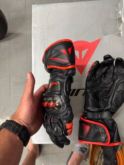 Dainese composite rukavice black/red/carbon - 3