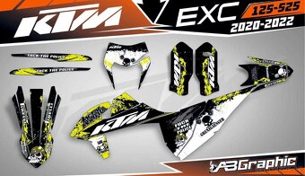 Polepy na enduro,motard motorky KTM - 3