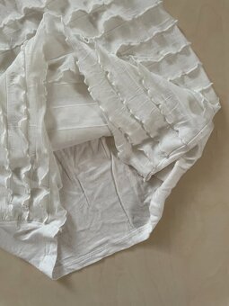 Bílé volánkové triko/minišaty, vel XS-S/M, Clockhouse - 3