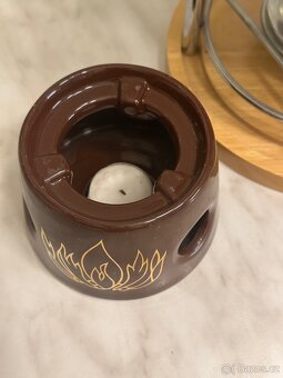 Sada Dvou nádob na fondue sýr a čokoláda, perfektní stav - 3