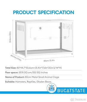 Klec pro křečky Bucatstate 2.0 bílá - 3