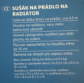 Aquapur sušák na prádlo na radiátor - 3