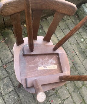 Staré retro masivni židle TON - 3