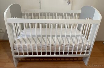 Dětská postýlka Klups Nel Srdíčko bílo/šedá - 3