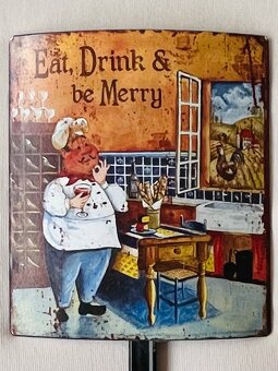 Kovový věšák, motiv kuchař - 3