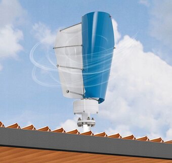 💨 Vertikální větrná turbína 500W – NOVÁ, kompletní sada - 3