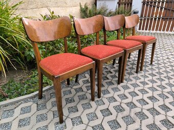 Retro dřevěné jídelní židle TON - 50. léta - 3