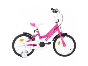 Dětské kolo 16'' černo-růžové nové - 3