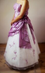 Dlouhé korzetové svatební šaty vel 42 - 3