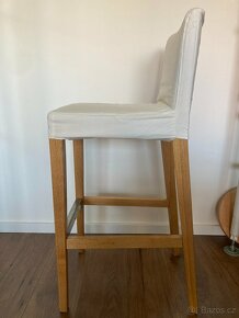 Barová židle IKEA Henriksdal bílá/červená - 3