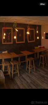 Bistro barové stoly a židle z masivu - 3