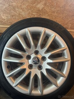 ALU Kola ŠKODA 5x112 R17 CEPEUS Letní Pneu 225/45/17 - 3