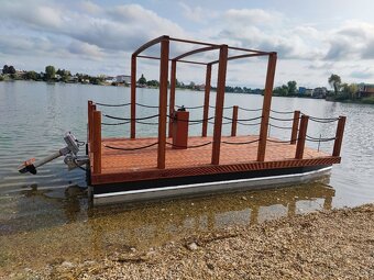 Katamaran drevená paluba 5,1 x 2,5m s hliníkovým pontónom - 3