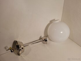 1x lustr z poniklované mosazi, velká bílá koule, až 4 ks - 3