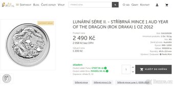 Stříbrná investiční mince - 3