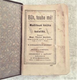 Historická modlitební knížka pro katolíky z roku 1905 - 3
